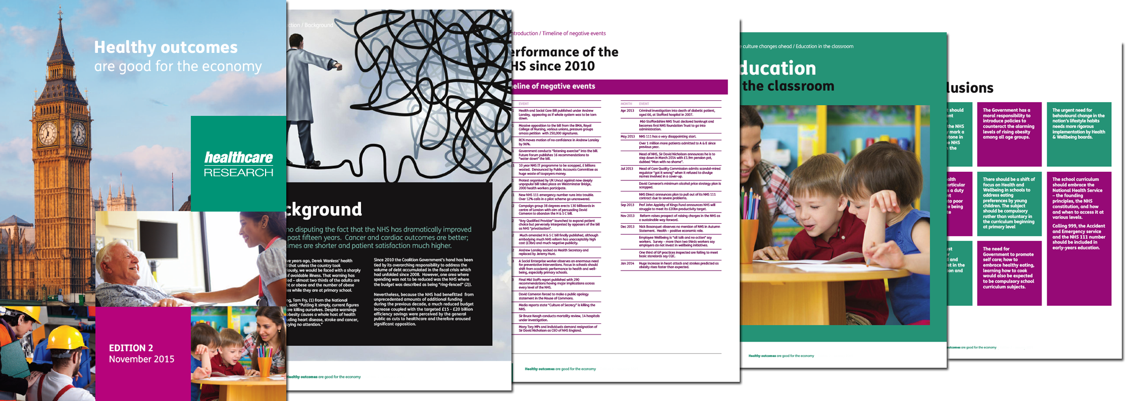 Healthcare Research UK - Healthy outcomes are good the for the economy, Edition 2 Healthcare Research UK - Healthy outcomes are good the for the economy, Edition 2